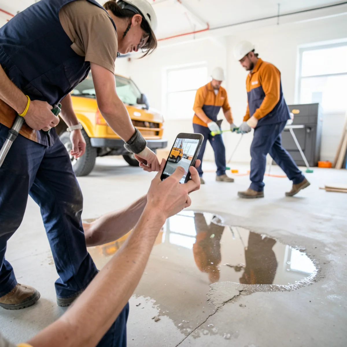 Documenting water damage with smartphone camera for insurance