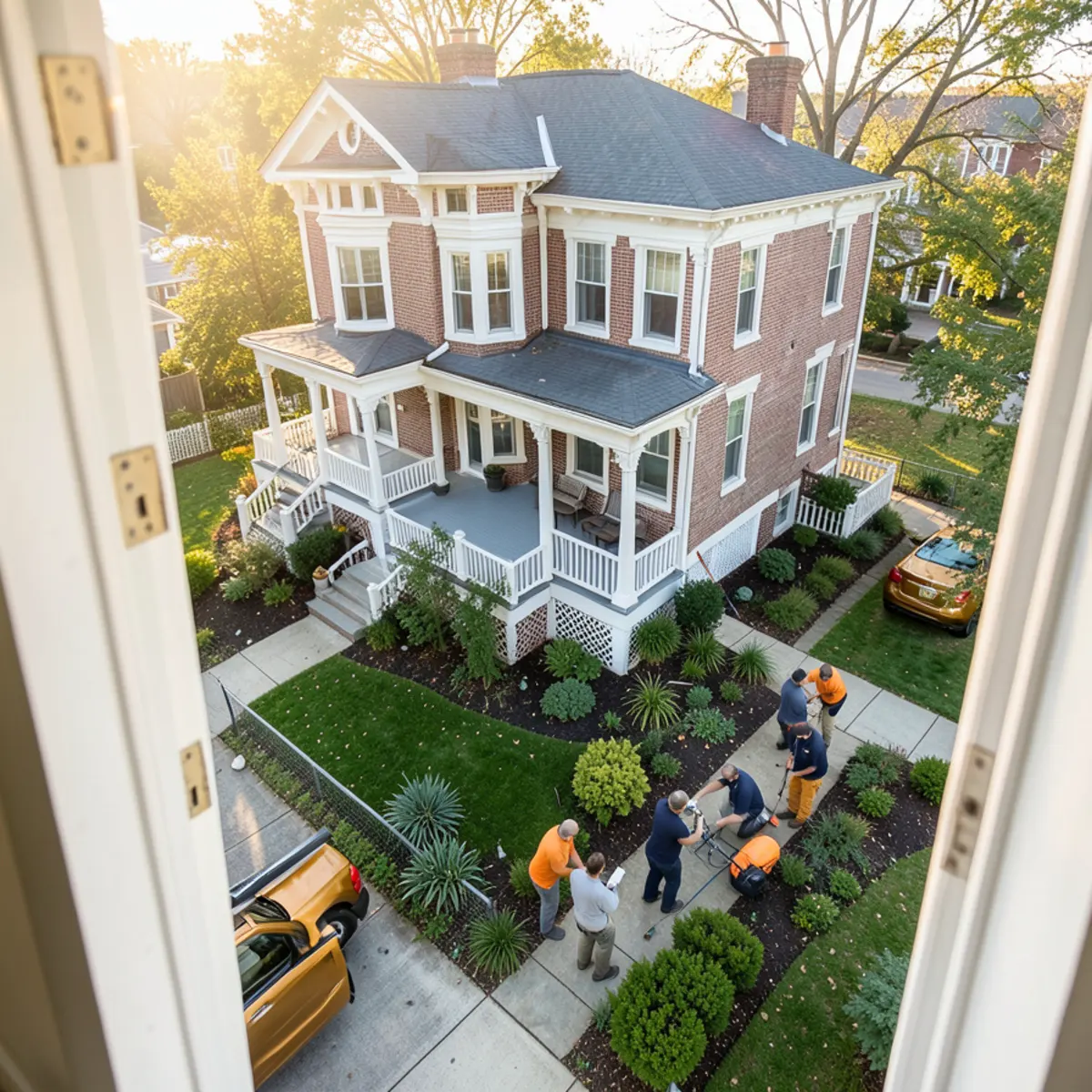 Historic Victorian home on residential street in Hartford West End