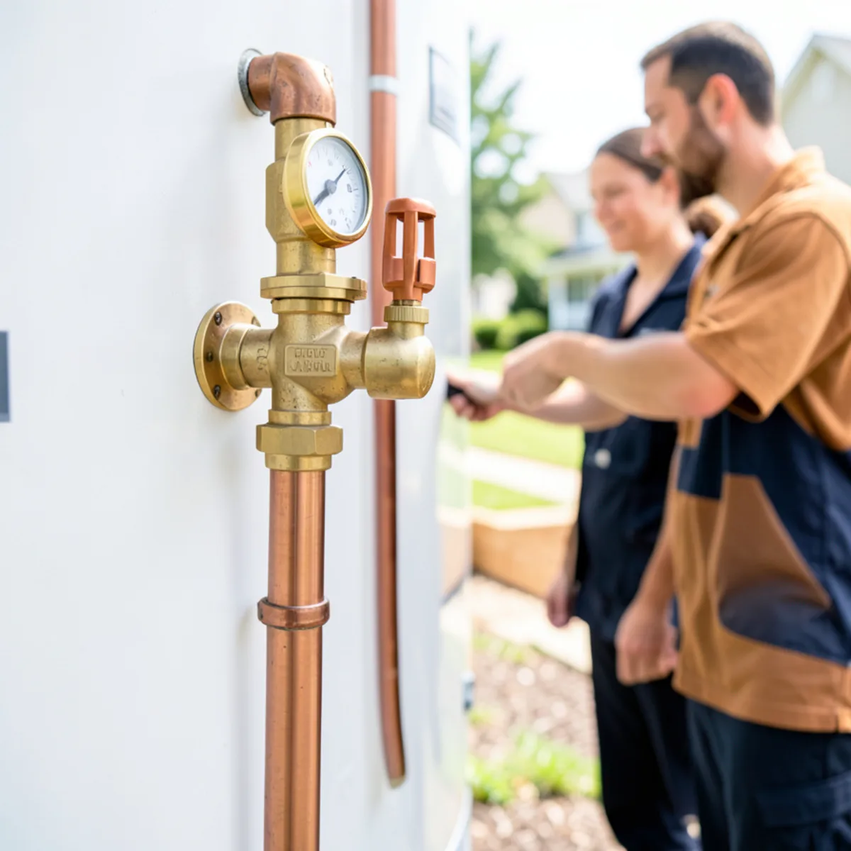 Brass temperature and pressure relief valve